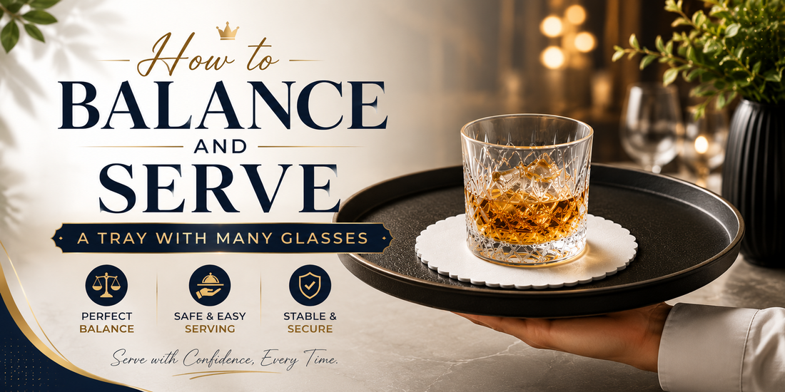 How to Balance and Serve a Tray with Many Glasses