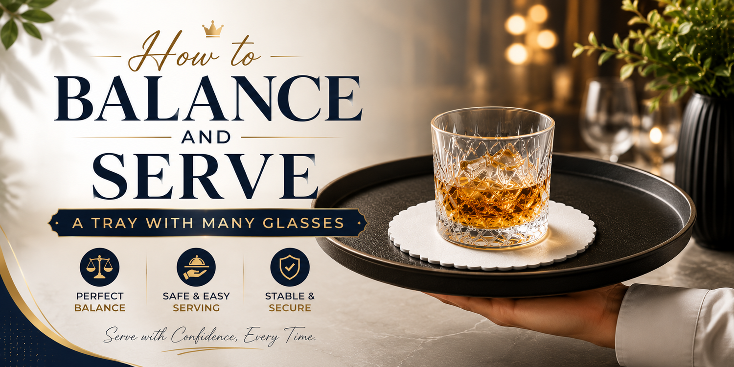 How to Balance and Serve a Tray with Many Glasses